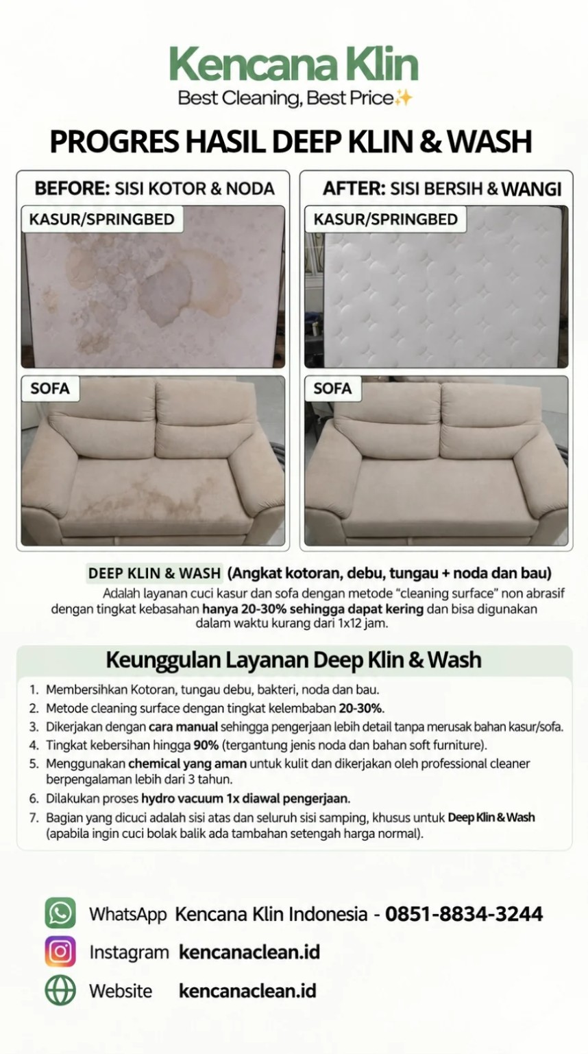Before after hasil Deep Klin & Wash