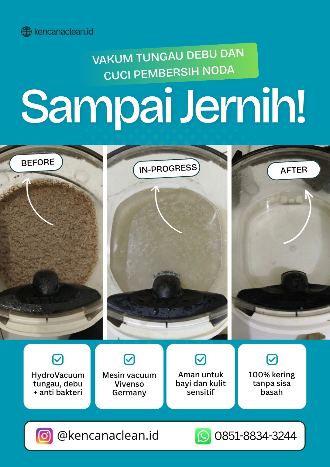 Hasil Hydro Vacuum Kencana Klin