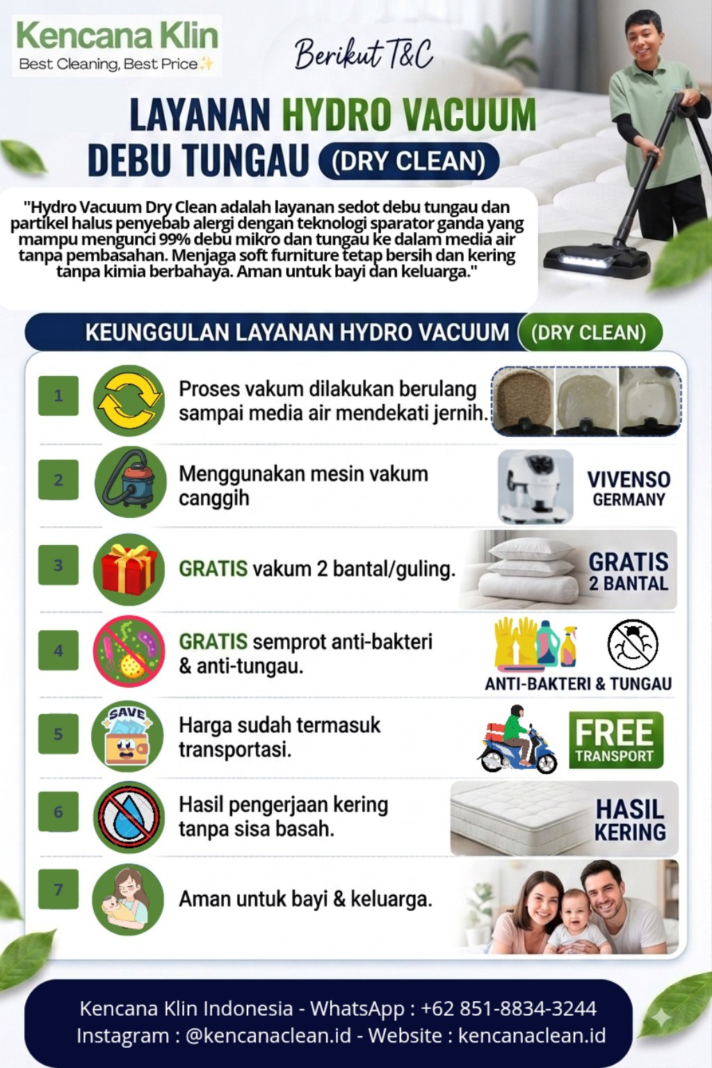 Layanan Hydro Vacuum Kencana Klin