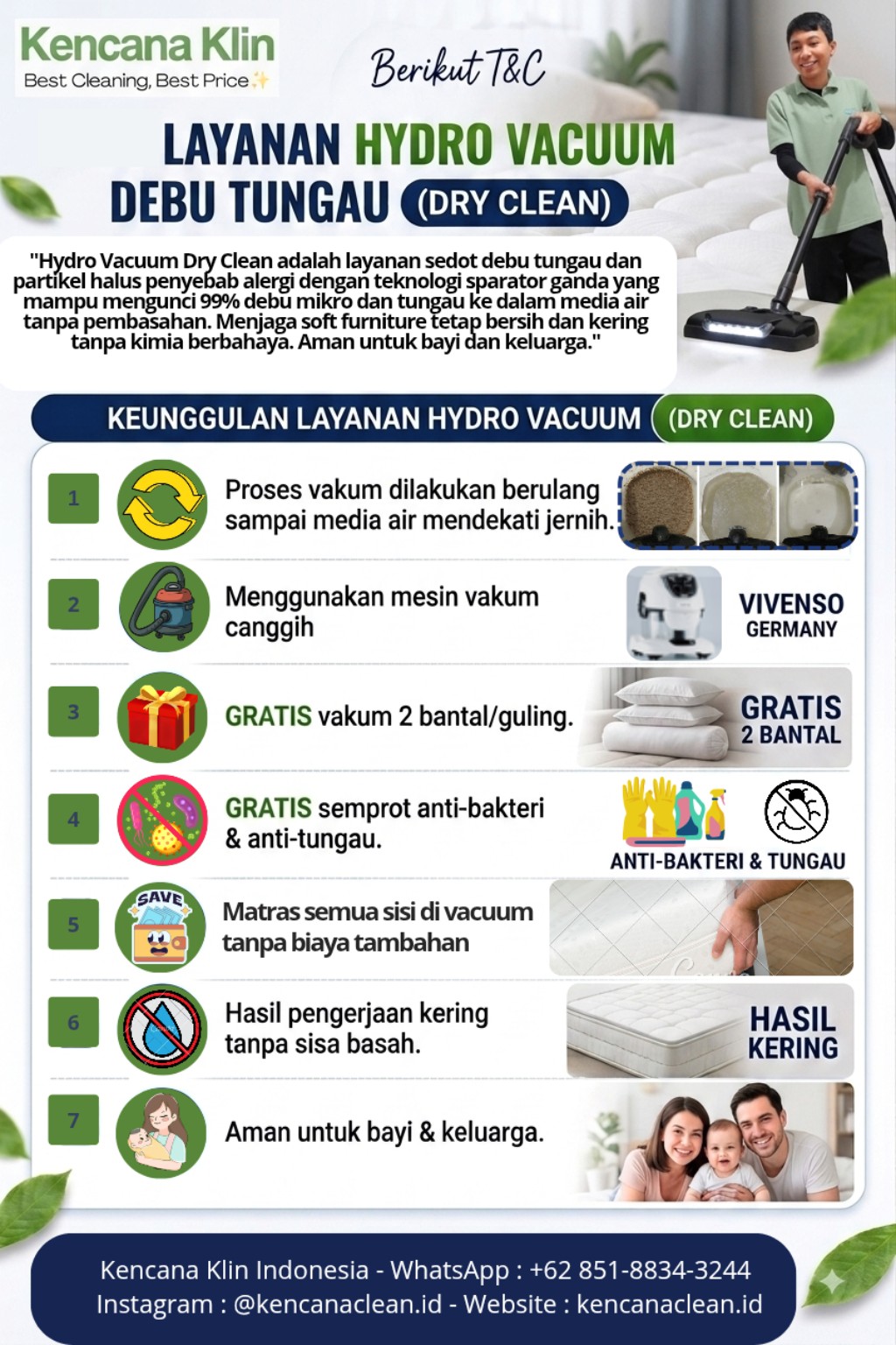 Hydrovacuum Dry Clean